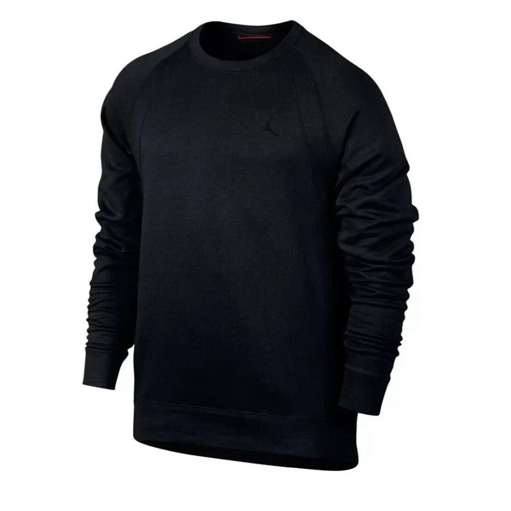 NIKE AIR JORDAN WINGS CREW FLEECE BLACK/BLACK SWEATSHIRT‎ 860194-010 Men's M